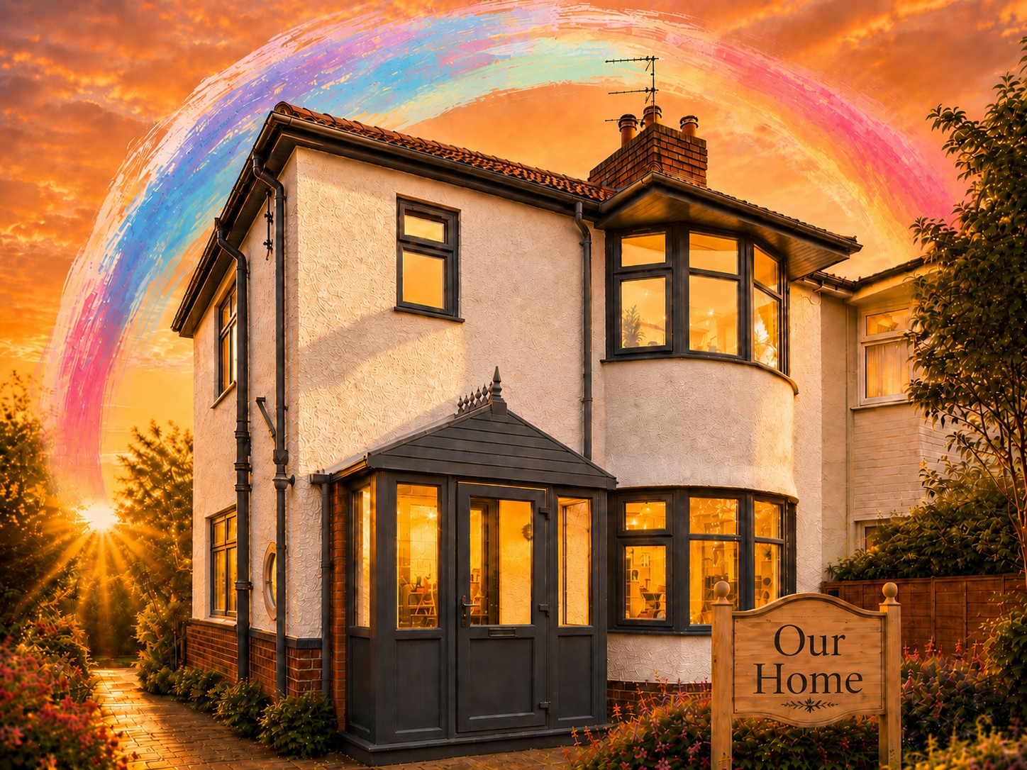 Our Home — our children's home at sunset